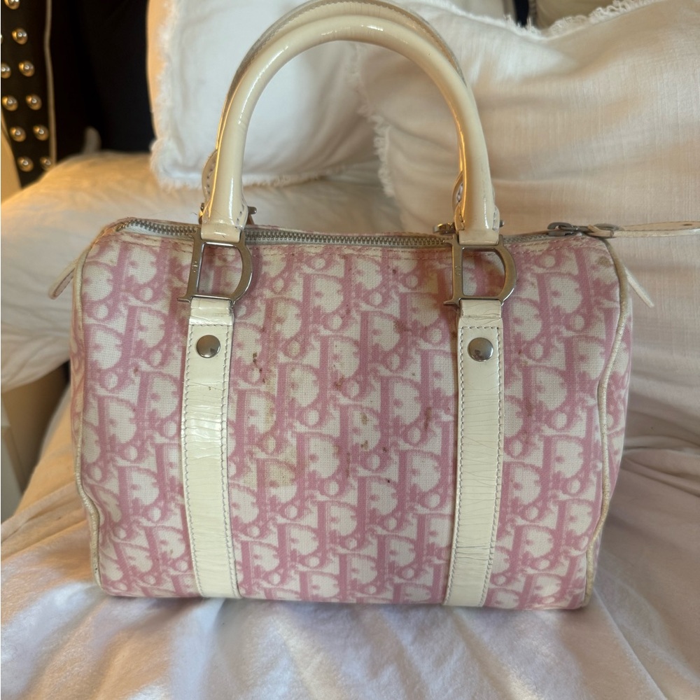 Vintage 2004 pink Christian Dior Boston bag